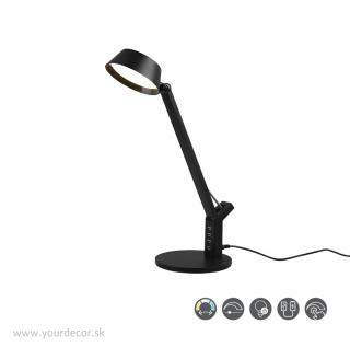 Stolná lampa AVA Black, LED5W, 3000-4000-6300K