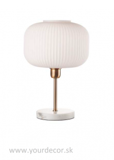 1G136 Stolná lampa LADY, White/Gold, 1/E27