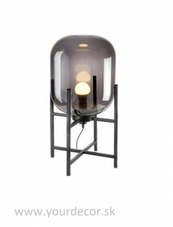 1G133 Stolná lampa ADRIEL Black/Smoky, 1/E27