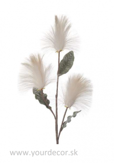 1P175 Umelá kvetina Callistemon, White, H90cm