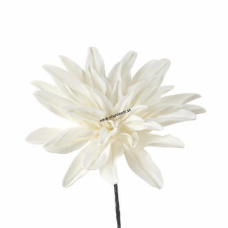 1P187 Umelá kvetina Dahlia, White, H73cm