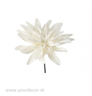 1P187 Umelá kvetina Dahlia, White, H73cm