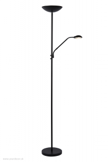 Stojatá lampa ZENITH Black LED20W+4W, 3000K, Dimm, H180cm