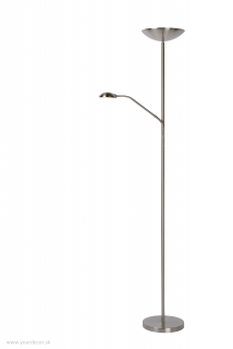 Stojatá lampa ZENITH Satin Chrome, LED20W+4W, 3000K, Dimm, H180cm