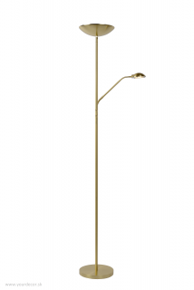Stojatá lampa ZENITH Brass, LED20W+4W, 3000K, Dimm, H180cm