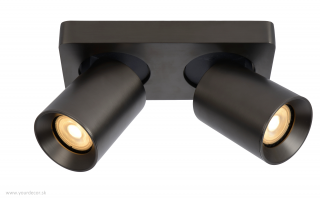 Stropné svietidlo NIGEL Black Steel LED 2x5W GU10 