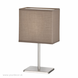 Stolná lampa KATE Brown-Grey/Ni.mat 1/E14, H30cm