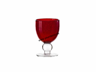 Pohár na víno BUBBLES červený kalich, SET6ks