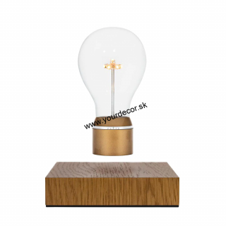 ROYAL levitujúca LED žiarovka dub/zlatá