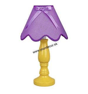 Stolná lampa LOLA fialová/žltá, H41 cm