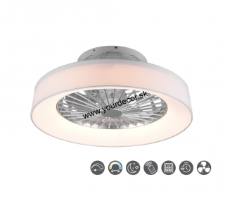 Ventilátor s osvetlením FARSUND biely, LED30W, 3000-6500K