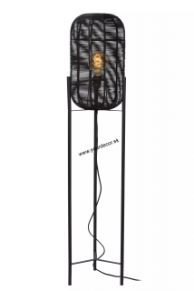 Stojatá lampa HERMINE Black, /E27, H125cm