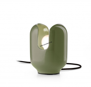 Stolná lampa BATUCADA zelená šalvia 1/E27, H20cm