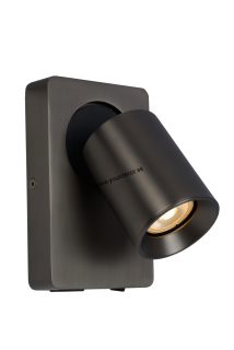 Nástenné svietidlo NIGEL Black Steel LED 1x5W GU10 + USB