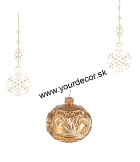 XMAS Sviečka Guľa Zlatý ornament, D9,5cm