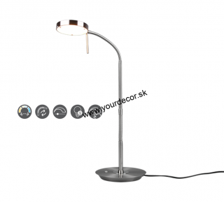 Stolná lampa lama MONZA Nikel LED12W, 2300-3000-4000K