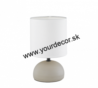 Stolná lampa LUCI Cappucino/Biela, 1/E14, H23 cm