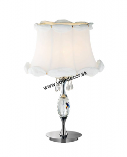 Stolná lampa SAFONA biela/chróm 1/E27, H63cm