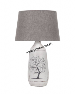 Stolná lampa WALIA sivá/strom 1/E27, H40cm