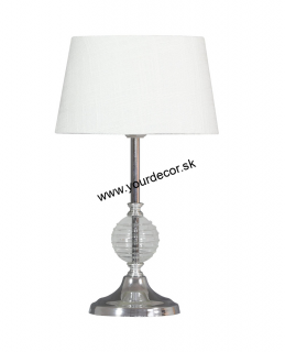 Stolná lampa FERO biela/číra 1/E27, H35cm