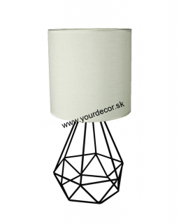 Stolná lampa GRAF biela/čierna, H42cm