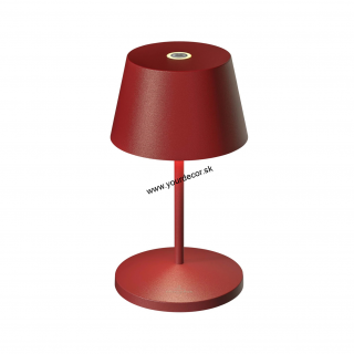 Stolná lampa SEOUL AKKU Red IP65