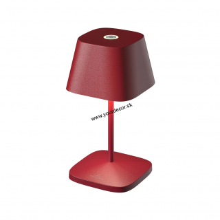 Stolná lampa NEAPEL AKKU Red IP65