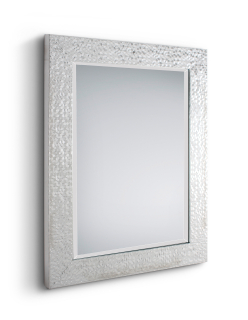 Nástenné zrkadlo ALESSIA strieborné, L55x70cm