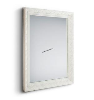 Nástenné zrkadlo TANJA biele L55 x H70cm