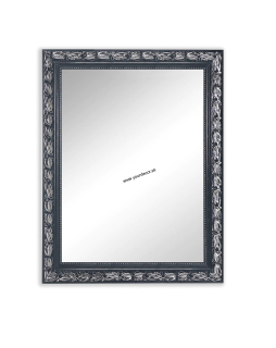 Nástenné zrkadlo TANJA čierno-strieborné L55 x H70cm