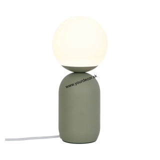 Stolná lampa NOTTI Zelená / Opal 1/E14, D15 cm