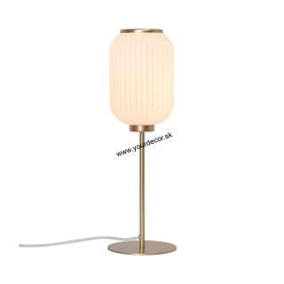Stolná lampa MILFORD  Biele / Mosadz 1/E27, D14 cm