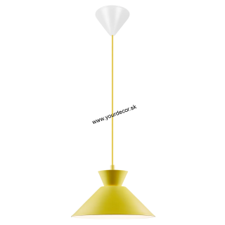 Závesné svietidlo DIAL Žlté 1/E27, D25 cm