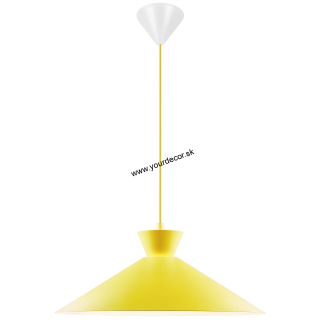 Závesné svietidlo DIAL Žlté 1/E27, D45 cm