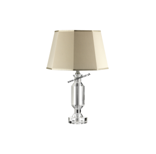 Stolná lampa CANDY číra/béžová, 1/E14, H49