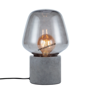 Stolná lampa CHRISTINA Antracite/Glass Smoked 1/E27