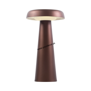 Stolná lampa ARCELLO Brown Brass, Modul LED 300lm, 2700K, IP54, AKKU