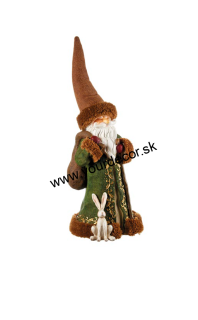 XMAS Santa a zajac, H30 cm - rozbalené