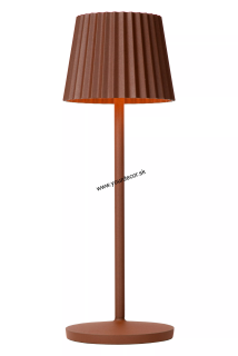 Stolná lampa JUSTINE Rust Brown LED2W, IP54, Outdoor AKKU