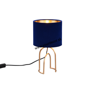 Stolná lampa GRACE Modrá/Zlatá, 1/E14