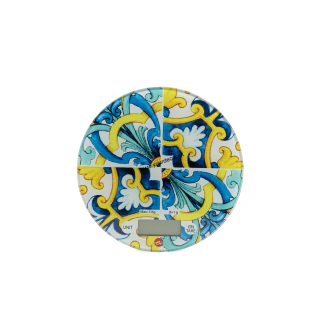 MILANO-BARI Kuchynská váha, modrá/žltá, 5kg, D18,5 cm
