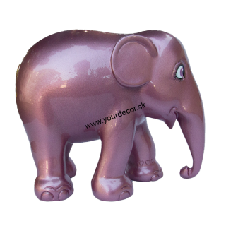 Soška slona METALLIC CANDY BLUSH H10cm