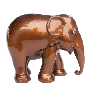 Soška slona METALLIC SWEET TOFFEE H10cm