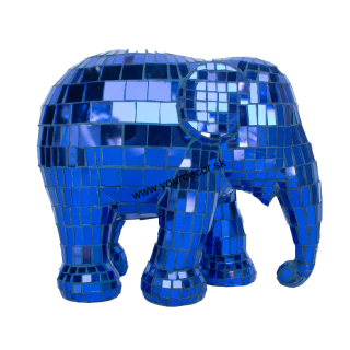 Soška slona DISCO DISCO BLUE H15cm