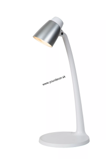 Stolná lampa LUDO biela/strieborná LED4,5W 3000K