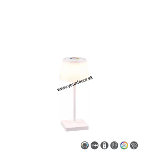 Stolná lampa SANCHEZ AKKU biela LED2,1W 3000-4000-5000K IP44