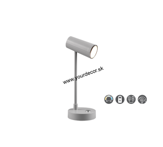 Stolná lampa LENNY sivá LED2,5W 3000-4000-6000K IP20