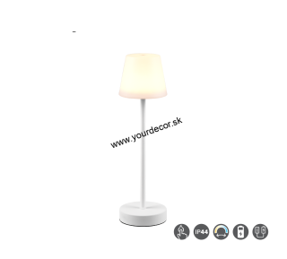 Stolná lampa MARTINEZ AKKU biela LED2,2W 2700-6500K IP44