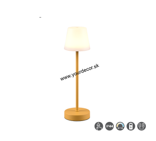 Stolná lampa MARTINEZ AKKU žltá LED2,2W 2700-6500K IP44