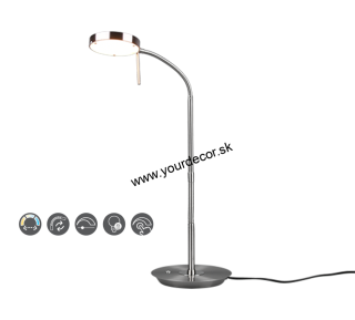 Stolná lampa MONZA Nikel mat. LED12W, 2300-3000-4000K